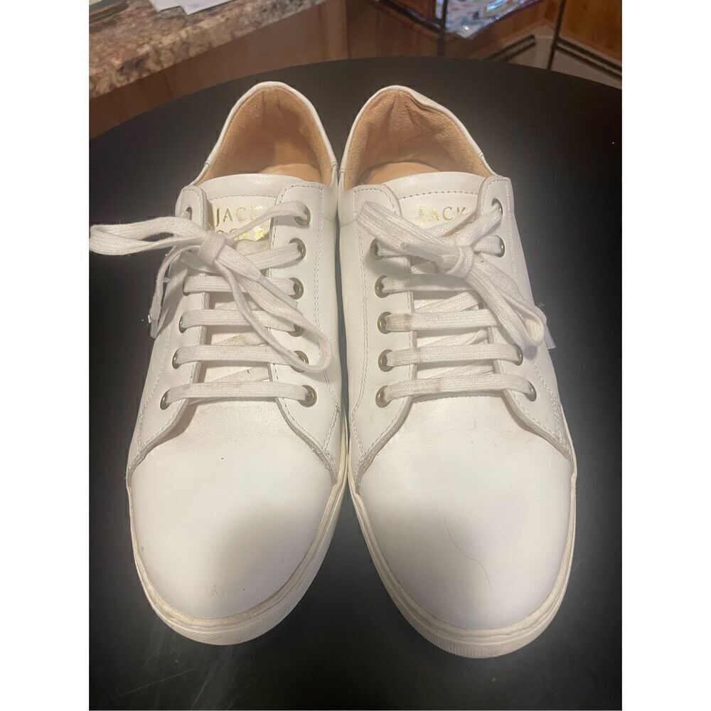 Jack Rogers White Leather Sneakers